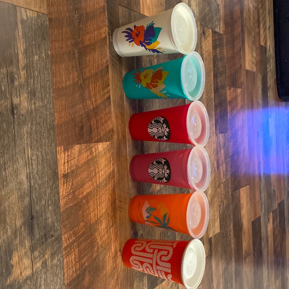 6-pack of Starbucks summer cups